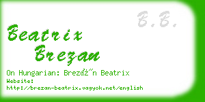 beatrix brezan business card